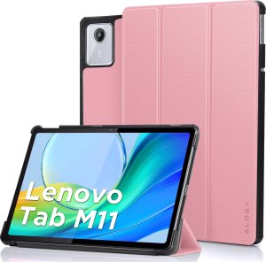 Etui na tablet Alogy Etui do Lenovo Tab M11 10.95" TB330FU / TB330XU / TB331FC Book Case Cover z klapką obudowa futerał pokrowiec Alogy Różowe 1