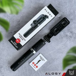 Selfie stick Alogy Kijek Selfie Stick Alogy uchwyt do telefonu zdjęć statyw Tripod 103 cm + Pilot Bluetooth Czarny 13