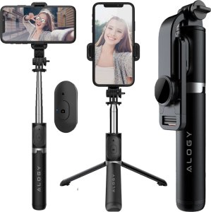 Selfie stick Alogy Kijek Selfie Stick Alogy uchwyt do telefonu zdjęć statyw Tripod 103 cm + Pilot Bluetooth Czarny 16