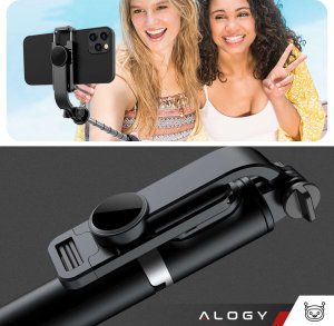 Selfie stick Alogy Kijek Selfie Stick Alogy uchwyt do telefonu zdjęć statyw Tripod 103 cm + Pilot Bluetooth Czarny 9