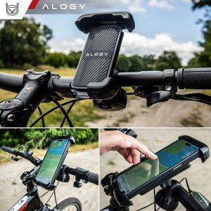 Alogy Uchwyt rowerowy do telefonu 4.7-6.8" na telefon kierownicę roweru na rower motocykl regulowany Alogy Sport czarny 11
