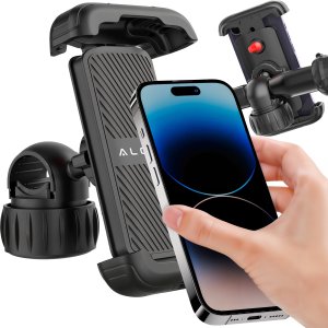 Alogy Uchwyt rowerowy do telefonu 4.7-6.8" na telefon kierownicę roweru na rower motocykl regulowany Alogy Sport czarny 20