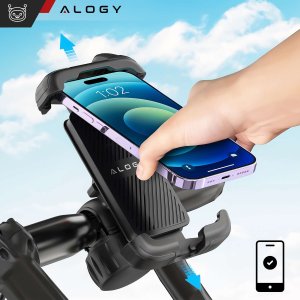 Alogy Uchwyt rowerowy do telefonu 4.7-6.8" na telefon kierownicę roweru na rower motocykl regulowany Alogy Sport czarny 2