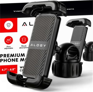 Alogy Uchwyt rowerowy do telefonu 4.7-6.8" na telefon kierownicę roweru na rower motocykl regulowany Alogy Sport czarny 21