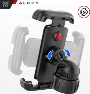 Alogy Uchwyt rowerowy do telefonu 4.7-6.8" na telefon kierownicę roweru na rower motocykl regulowany Alogy Sport czarny 3