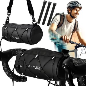 Alogy Torba rowerowa sakwa 2.5L uchwyt na rower kierownicę ramę saszetka etui pokrowiec 23.6x10.5x10cm (S) Alogy Sport czarna 1