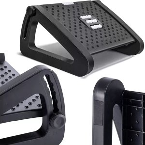 Alogy Podnóżek biurowy podstawa pod stopy nogi do pracy biura masaż stóp regulowany regulacja wysokości Alogy czarny 16