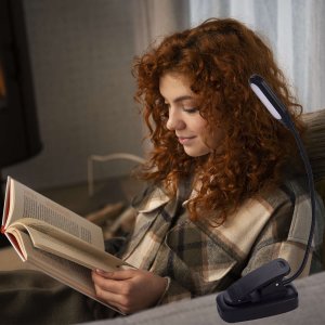 Lampka biurkowa Alogy Lampka Alogy LED nocna na biurko biurkowa do czytania lampa regulowana giętka bezprzewodowa micro USB czarna 11