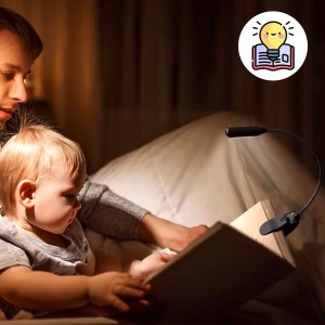 Lampka biurkowa Alogy Lampka Alogy LED nocna na biurko biurkowa do czytania lampa regulowana giętka bezprzewodowa micro USB czarna 2