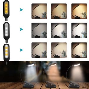 Lampka biurkowa Alogy Lampka Alogy LED nocna na biurko biurkowa do czytania lampa regulowana giętka bezprzewodowa micro USB czarna 3