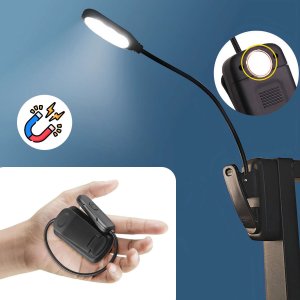 Lampka biurkowa Alogy Lampka Alogy LED nocna na biurko biurkowa do czytania lampa regulowana giętka bezprzewodowa micro USB czarna 4