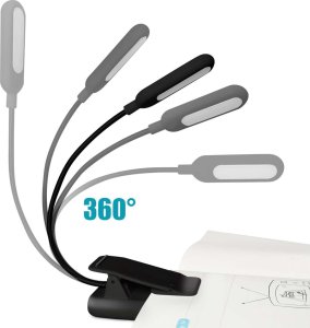 Lampka biurkowa Alogy Lampka Alogy LED nocna na biurko biurkowa do czytania lampa regulowana giętka bezprzewodowa micro USB czarna 9