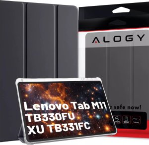 Etui na tablet Alogy Etui do Lenovo Tab M11 10.95" TB330FU/TB330XU/TB331FC Smart Case Pencil z klapką obudowa Alogy Czarno-przezroczyste 1