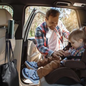 Alogy Wieszak uchwyt haczyk samochodowy 5w1 na fotel zagłówek organizer do auta samochodu na kubek napój Car Czarny 11