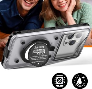 Alogy Etui wodoodporne wodoszczelne IPX68 uniwersalne na telefon do 6.9 cala Case futerał do wody + Smyczka Alogy Czarne 7