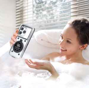 Alogy Etui wodoodporne wodoszczelne IPX68 uniwersalne na telefon do 6.9 cala Case futerał do wody + Smyczka Alogy Czarne 8