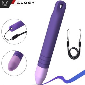 Rysik Alogy Rysik pojemnościowy długopis dotykowy do ekranów do telefonu tabletu Alogy Stylus Pen dla dzieci 10 cm Fioletowy 1