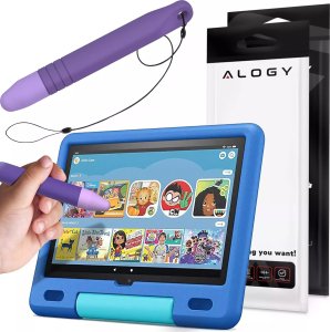 Rysik Alogy Rysik pojemnościowy długopis dotykowy do ekranów do telefonu tabletu Alogy Stylus Pen dla dzieci 10 cm Fioletowy 17