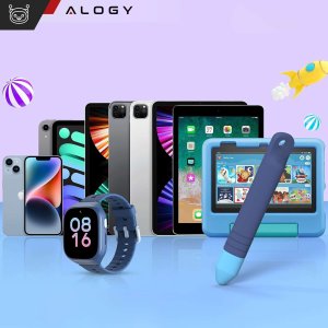 Rysik Alogy Rysik pojemnościowy długopis dotykowy do ekranów do telefonu tabletu Alogy Stylus Pen dla dzieci 10 cm Niebieski 4