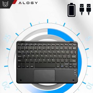 Klawiatura Alogy Klawiatura Bezprzewodowa z touchpadem Bluetooth touchpad do PC TV tabletu USB-C Alogy Wireless Czarna 2