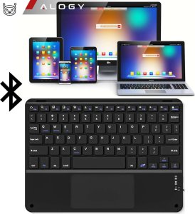 Klawiatura Alogy Klawiatura Bezprzewodowa z touchpadem Bluetooth touchpad do PC TV tabletu USB-C Alogy Wireless Czarna 7