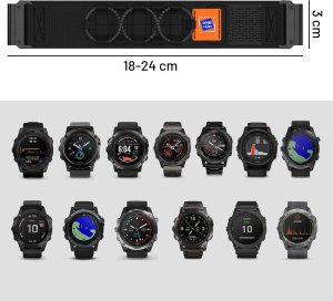 Alogy Pasek nylonowy do Garmin Fenix 5x / 6x / 7x / Pro / Descent / Tactix / Enduro (26mm) Alogy Nylon Band Czarny 1