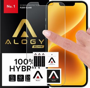 Alogy Szkło hybrydowe do Apple iPhone 13 Pro Max na ekran Alogy Flexi Glass 9H Case Friendly płaskie na ekran 1