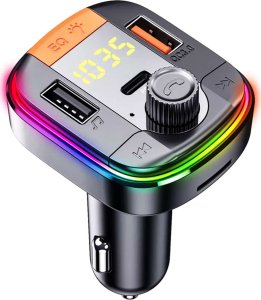 Transmiter FM Yesido Transmiter samochodowy Bluetooth 5.0 FM Szybka Ładowarka 43W 2x USB QC 3.0 + USB-C PD Micro SD Yesido do samochodu czarny 16