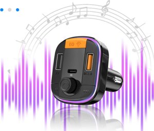 Transmiter FM Yesido Transmiter samochodowy Bluetooth 5.0 FM Szybka Ładowarka 43W 2x USB QC 3.0 + USB-C PD Micro SD Yesido do samochodu czarny 8