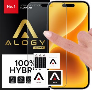 Alogy Szkło hybrydowe do Apple iPhone 14 Pro Max na ekran Alogy Flexi Glass 9H Case Friendly płaskie na ekran 1