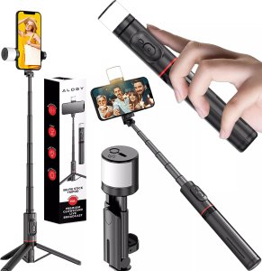 Selfie stick Alogy Selfie stick kijek Bluetooth Alogy Statyw Tripod uchwyt do telefonu zdjęć z pilotem 75.8cm czarny 16