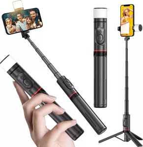 Selfie stick Alogy Selfie stick kijek Bluetooth Alogy Statyw Tripod uchwyt do telefonu zdjęć z pilotem 75.8cm czarny 18