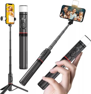 Selfie stick Alogy Selfie stick kijek Bluetooth Alogy Statyw Tripod uchwyt do telefonu zdjęć z pilotem 75.8cm czarny 19