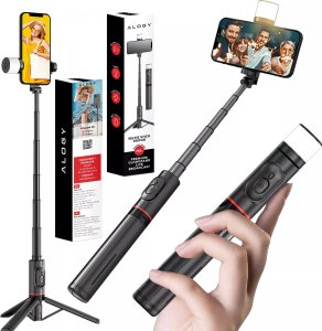 Selfie stick Alogy Selfie stick kijek Bluetooth Alogy Statyw Tripod uchwyt do telefonu zdjęć z pilotem 75.8cm czarny 20