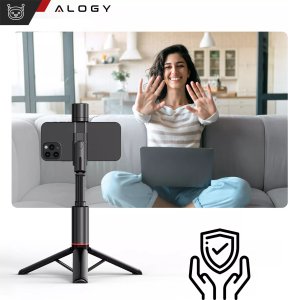 Selfie stick Alogy Selfie stick kijek Bluetooth Alogy Statyw Tripod uchwyt do telefonu zdjęć z pilotem 75.8cm czarny 3