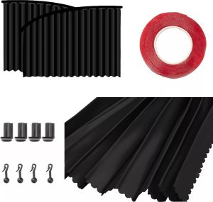 Alogy Osłona Magnetyczna kurtyna roleta na szyby tylne boczne do auta samochodu przeciwsłoneczna ochrona UV Czarna [2szt] 7