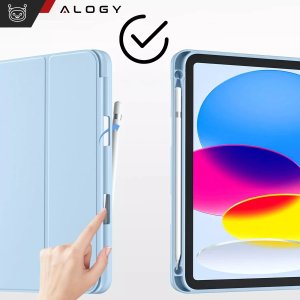 Etui na tablet Alogy Etui do Apple iPad 10gen. 10.9" 2022 obudowa na tablet Smart Case Pencil Holder Niebieskie 3