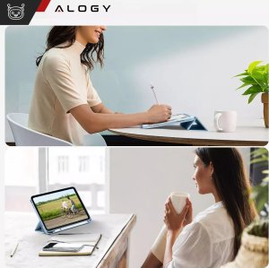 Etui na tablet Alogy Etui do Apple iPad 10gen. 10.9" 2022 obudowa na tablet Smart Case Pencil Holder Niebieskie 5