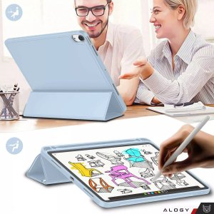 Etui na tablet Alogy Etui do Apple iPad 10gen. 10.9" 2022 obudowa na tablet Smart Case Pencil Holder Niebieskie 7
