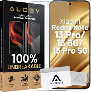 Alogy Szkło hybrydowe do Xiaomi Redmi Note 13 Pro / Note 13 5G / Note 13 Pro 5G na ekran Alogy Flexi Glass 9H Case Friendly płaskie na ekran 1