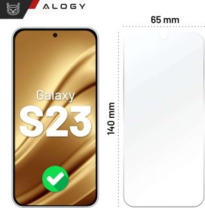 Alogy Szkło hybrydowe do Samsung Galaxy S23 na ekran Alogy Flexi Glass 9H Case Friendly płaskie na ekran 6