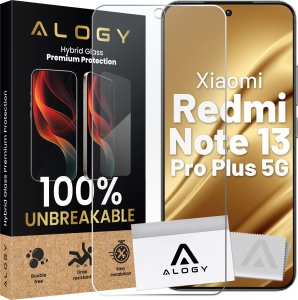 Alogy Szkło hybrydowe do Xiaomi Redmi Note 13 Pro Plus 5G na ekran Alogy Flexi Glass 9H Case Friendly płaskie na ekran 1