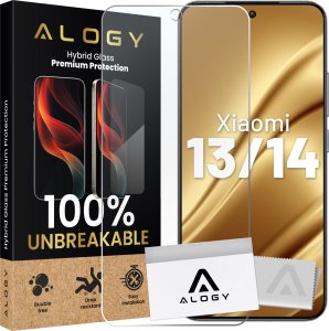 Alogy Szkło hybrydowe do Xiaomi 13 / 14 na ekran Alogy Flexi Glass 9H Case Friendly płaskie na ekran 1