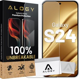 Alogy Szkło hybrydowe do Samsung Galaxy S24 na ekran Alogy Flexi Glass 9H Case Friendly płaskie na ekran 1