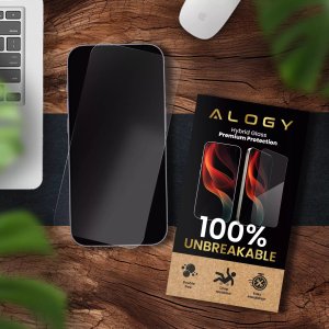 Alogy Szkło hybrydowe do Samsung Galaxy S24 na ekran Flexi Glass 9H Case Friendly płaskie na ekran 11