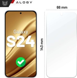 Alogy Szkło hybrydowe do Samsung Galaxy S24 na ekran Flexi Glass 9H Case Friendly płaskie na ekran 6