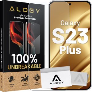 Alogy Szkło hybrydowe do Samsung Galaxy S23 Plus na ekran Alogy Flexi Glass 9H Case Friendly płaskie na ekran 1