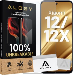 Alogy Szkło hybrydowe do Xiaomi 12 / 12X na ekran Alogy Flexi Glass 9H Case Friendly płaskie na ekran 1