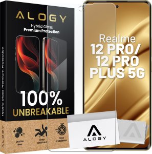 Alogy Szkło hybrydowe do Realme 12 PRO / Realme 12 PRO+ PLUS 5G na ekran Alogy Flexi Glass 9H Case Friendly płaskie na ekran 1