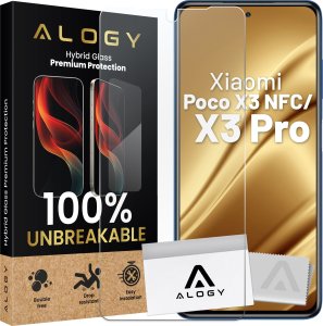 Alogy Szkło hybrydowe do Xiaomi Poco X3 NFC / X3 Pro na ekran Alogy Flexi Glass 9H Case Friendly płaskie na ekran 1